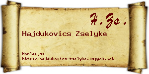 Hajdukovics Zselyke névjegykártya